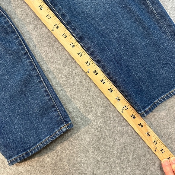 Madewell Jeans Womens 29 The Slim Boyjean Midrise Medium Wash Distressed - Picture 8 of 11